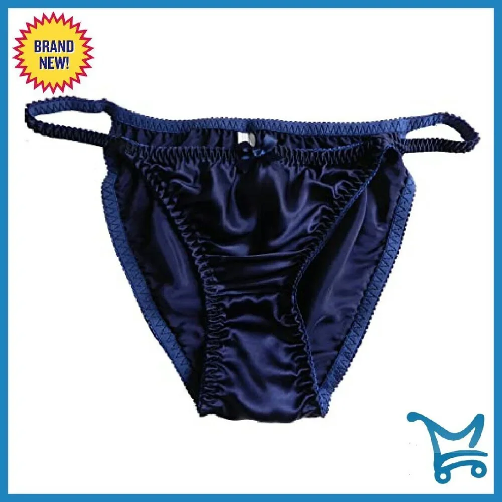 100% Silk String Bikini Panties - Sizes S-XXL - Luxury Lingerie
